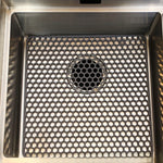 tapis protection anti chaleur silicone moderne noir jaune violet grille hexagonale