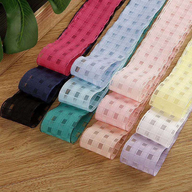 ruban carreaux relief polyester nœud cheveux fille décoration mariage accessoire couture artisanat