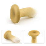 champignons décoratifs résine marron rouge lisses réels jardin decoration pointillés adultes