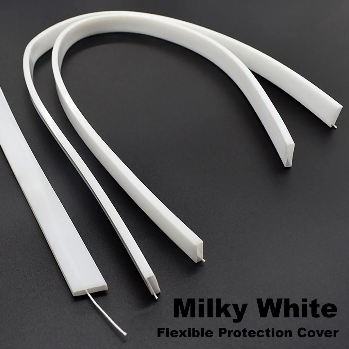 tube flexible protection ruban led blanc translucide moderne 12mm(ws2812) sans motif surface lisse