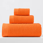 serviettes coton rayées jaune marron orange gris modernes absorbantes douces