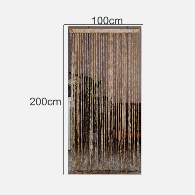 rideau chaîne or moderne 100x200cm tissu opaque porte chambre salon