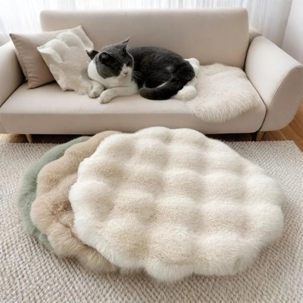 coussin doux blanc gris rose vert peluche moderne diametre 35cmwasher