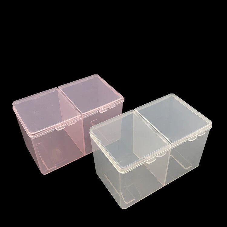 boîte rangement transparente moderne réutilisable serviettes coton tige poignées accessoires manucure portables outils ongles