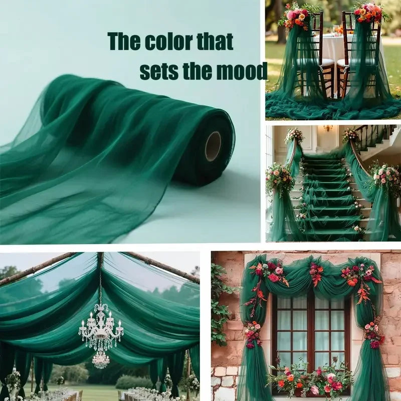 tulle transparent finement tissé beige blanc vert clair decoratif impermeable 160cm large