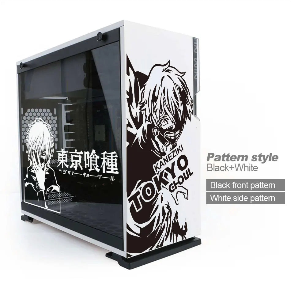 autocollants anime personnages tokyo ghoul kaneziki transparents pc noir blanc