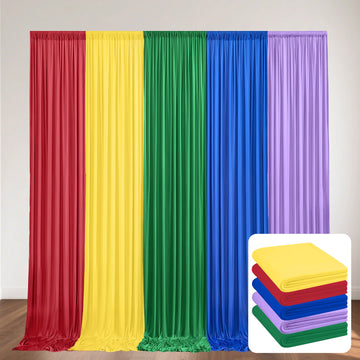 rideau fond moderne couleurs rouge jaune vert bleu violet rayures verticales opaques 10ft 8ft