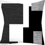 taies d'oreiller géométriques noires blanches moderne polyester housses coussins zipper chambre maison