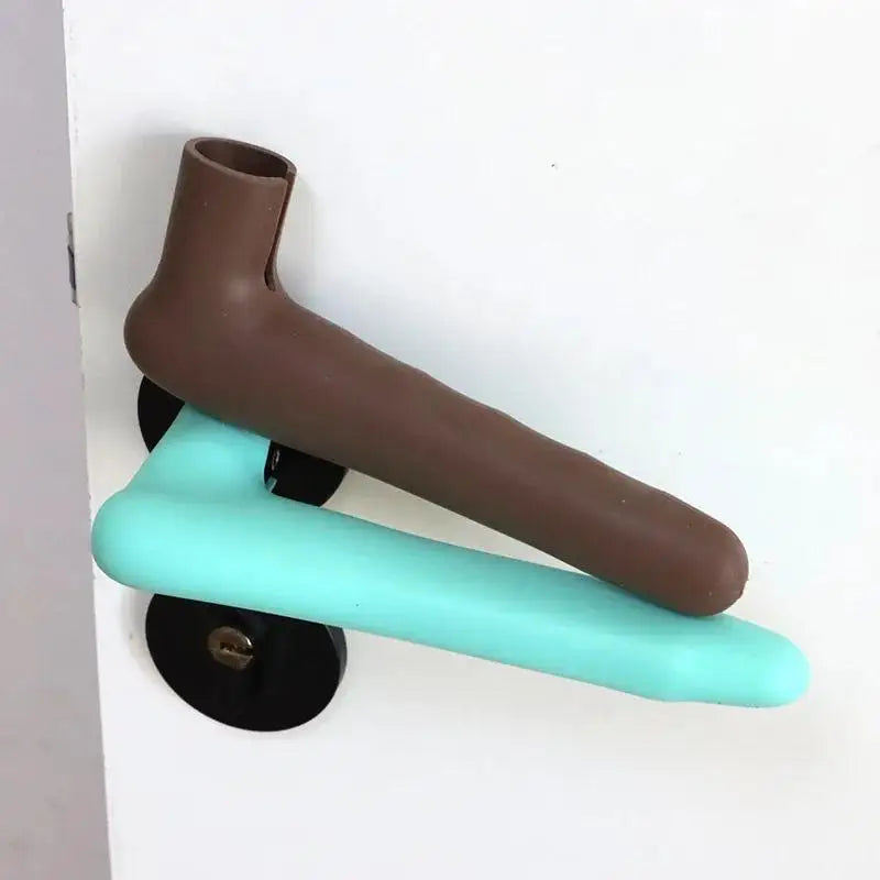 protège pommeau porte marron bleu clair vert clair bleu foncé moderne adhésif silicone anti