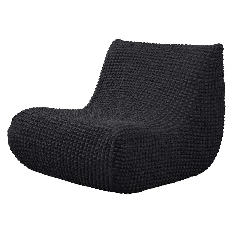 Housse fauteuil moderne crème texture relief lavable 30x60x70cm
