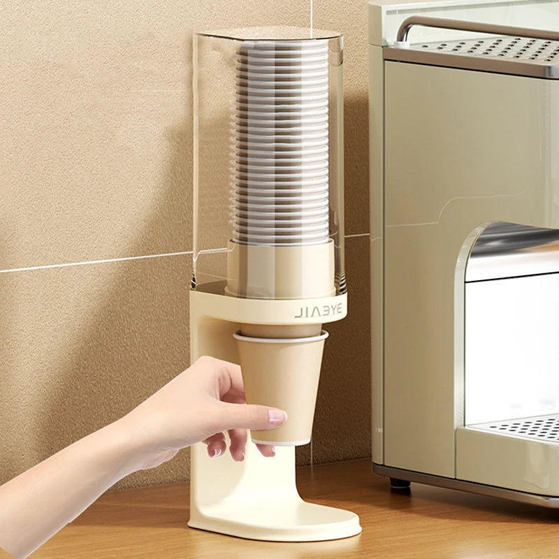 distributeur tasses papier adhésif moderne beige rouge tissé