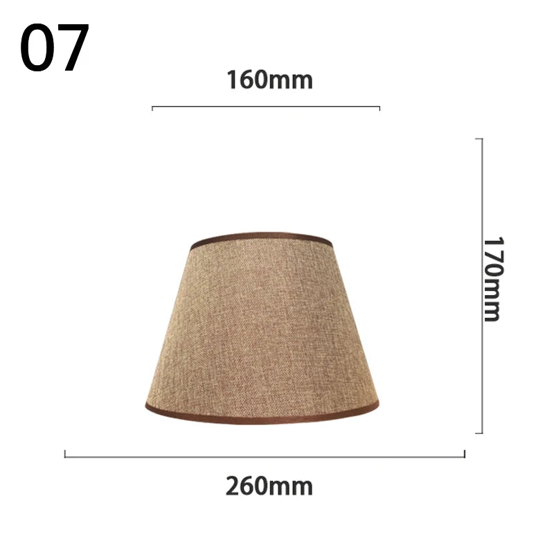 abat jour tissu lin opaque rustique bohème décoration intérieure lampe table moderne chambre