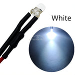ampoules led pré câblées 5pcs ronde 3mm 20cm blanc rouge bleu vert jaune orange