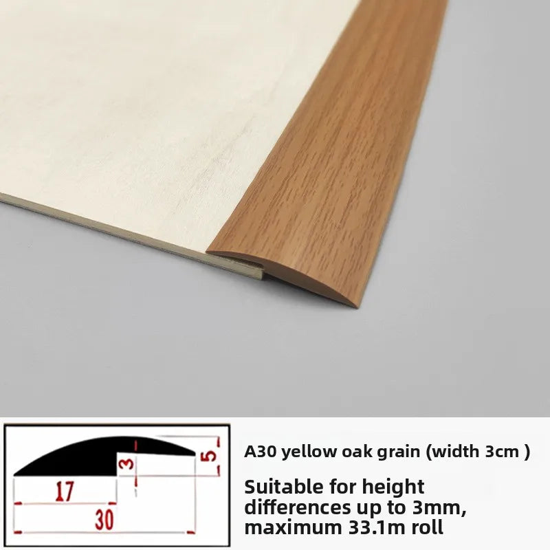 joint transition auto adhésif beige noir gris brun clair aspect bois moderne epaisseur 3cm