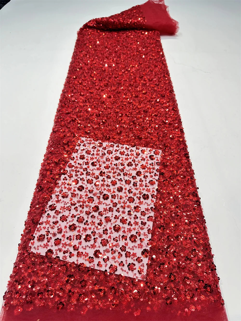 tissu décoratif blanc paillettes fleurs élégant festif polyester coton imperméable occasion mariage haute qualité