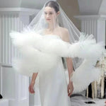 voile mariée tulle plissé blanc crème rose noir vert classique élégant opacité festonné