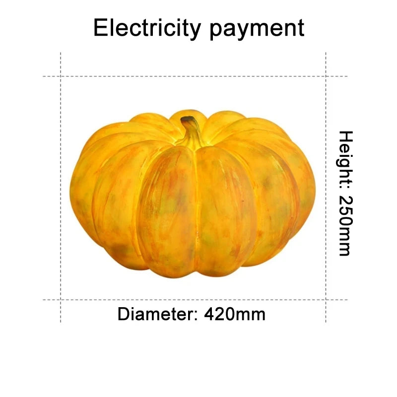 décoration extérieure citrouille lumineuse moderne orange rayures noires ip65 led autonomes