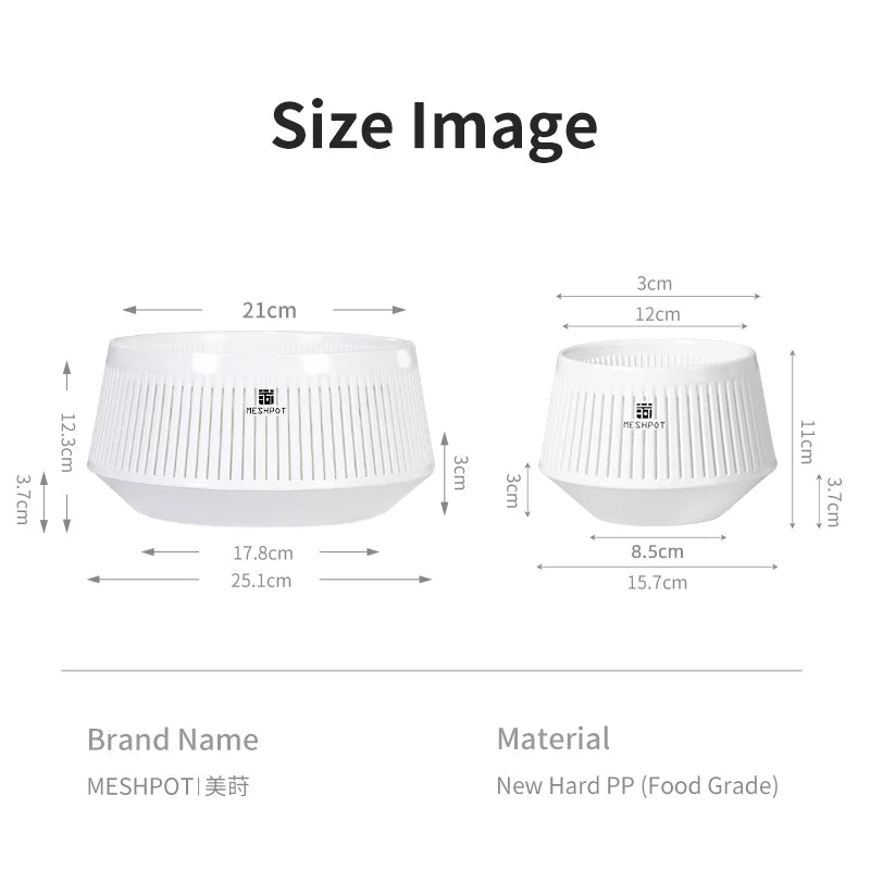 Pots plante moderne blanc rayures grille drainage base plate 21cm 12.3cm