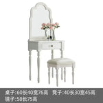 maquillage classique miroir intégré tabouret cuir bois chêne marronclair multifonctionnel chambre