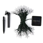 guirlande lumineuse solaire extérieure 5m 20leds 6.5m 30leds 9.5m 50leds multicolore étoiles moderne