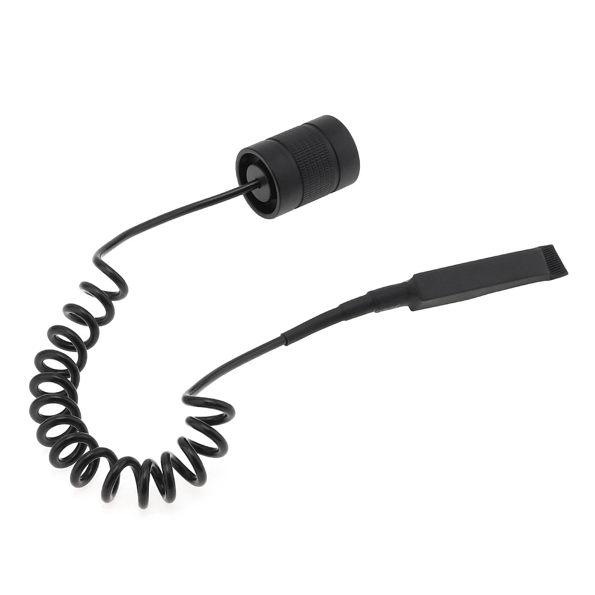 torche électrique accessoire noir spirale dorée filetage technique aluminium utilitaire éclairage nocturne camping