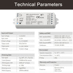 contrôleur éclairage led blanc moderne variateur zones tactile 12v 24v 36v wlan rf 4096
