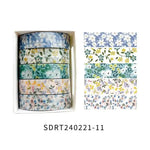 ruban adhésif décoratif multicolore fleurs papillons vintage floral boîte inclusion adhésif mignon étudiant cadeau