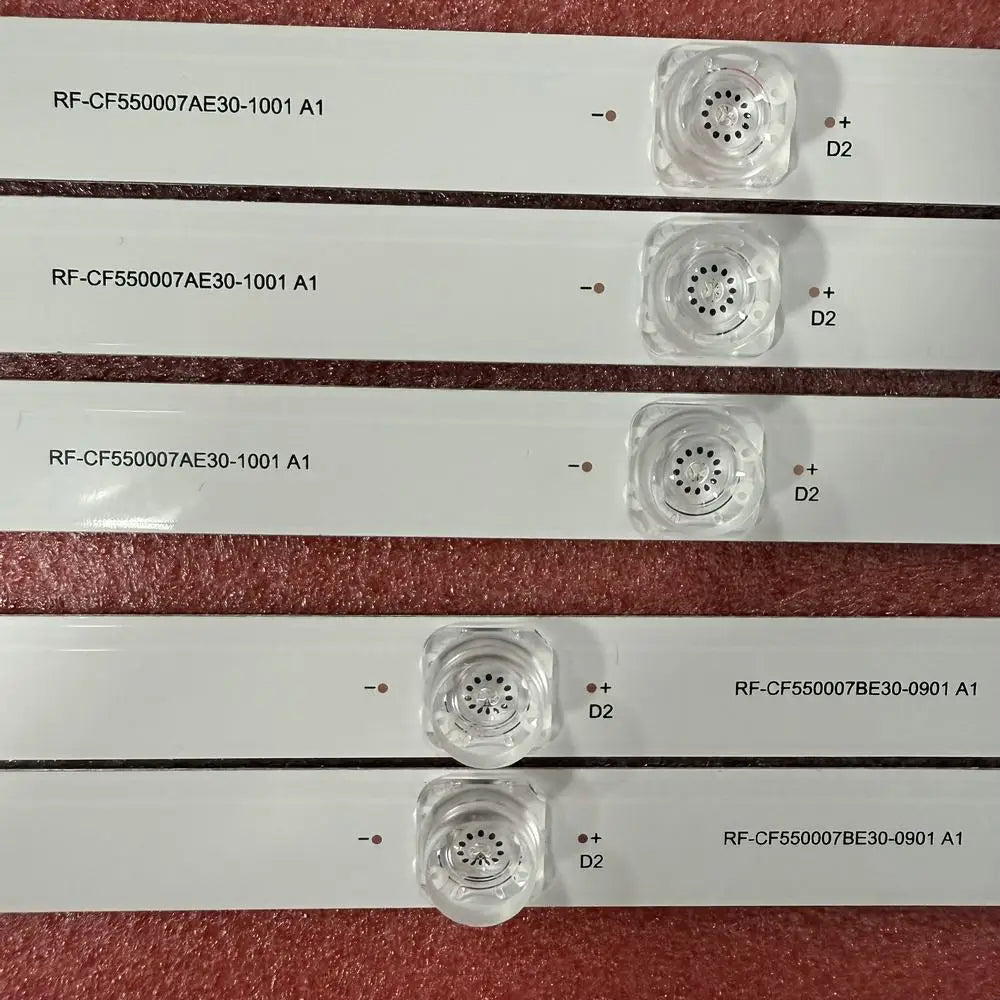 barres lumineuses led blanc rouge fond texturé industrielle technique fixations connecteurs