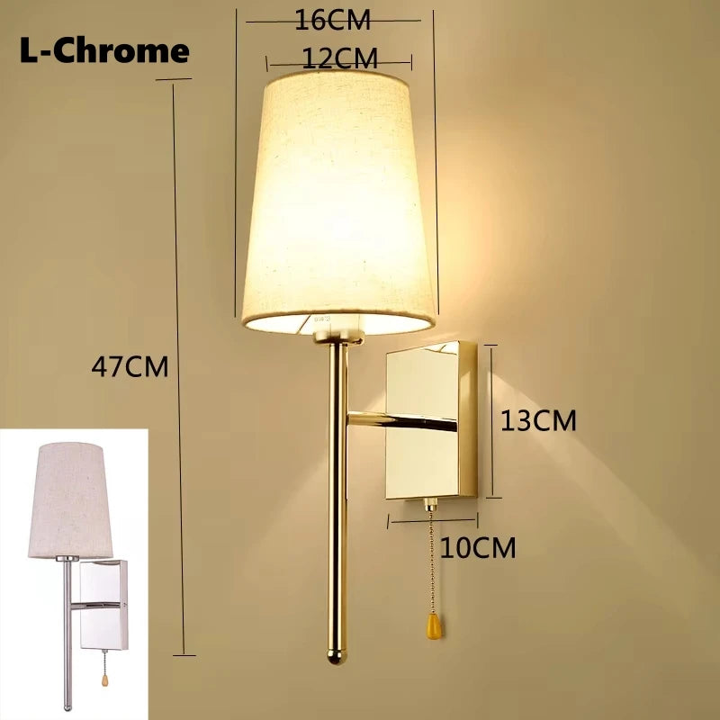 lampe murale moderne abat jour tissu noir blanc éclairage chambre salon entrée minimaliste