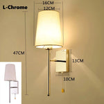 lampe murale moderne abat jour tissu noir blanc éclairage chambre salon entrée minimaliste