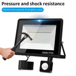 projecteurs led moderne noir ip66 interrupteur rotatif sensibilité allumage intensité lumièreextérieur garage jardin