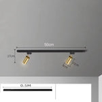 Spot LED moderne or noir conique montage surface deux sources lumineuses