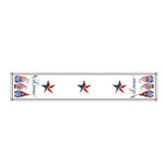 nappe rectangulaire rouge blanche bleue étoiles gnomes God Bless America 4th July Independence Day