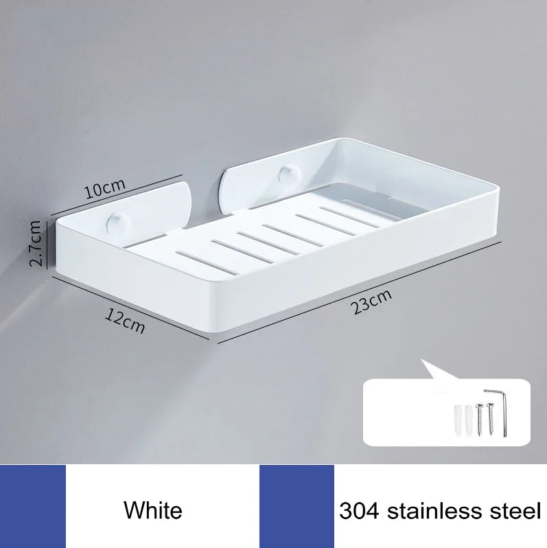 porte savon mural moderne acier inoxydable finition chrome noir blanc doré rose doré