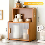 meuble rangement tasses bols bois noir moderne cuisine buffet