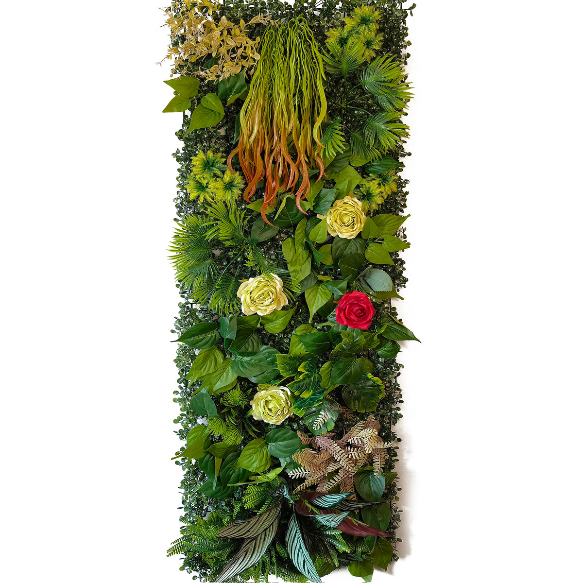 plantes artificielles murales vertes feuilles diverses moderne extérieur accrochables branches fleurs