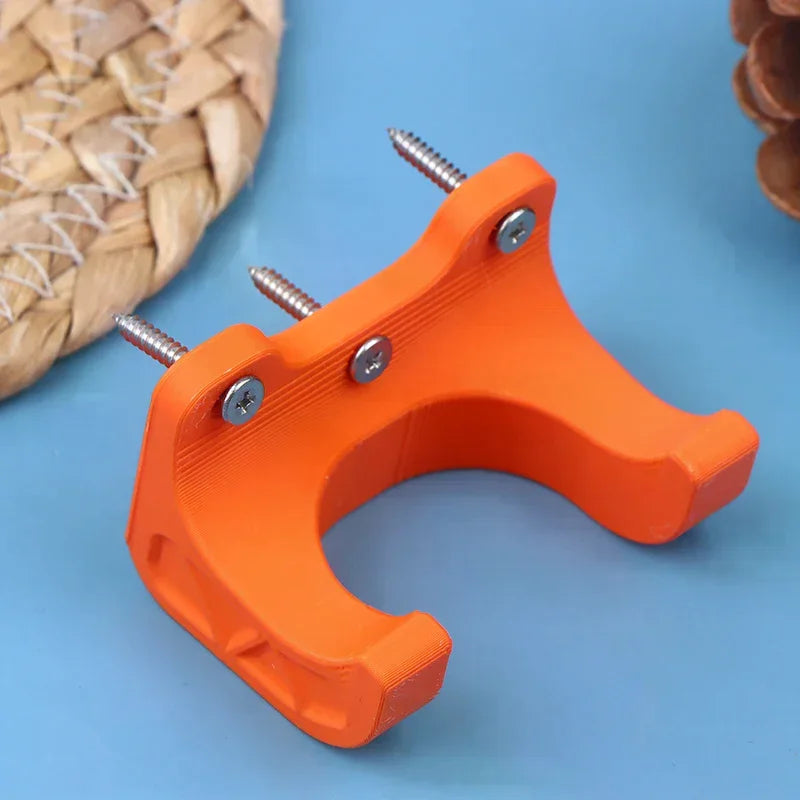 support mural orange tuyaux bouteilles texturé 3d fixations vis cruciformes garage jardin