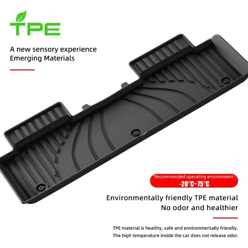 tapis sol voiture noir rayures verticales moderne tpe imperméable fixations avant arrière