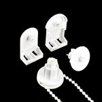 chaîne rideau blanches moderne opaques eyelets plaque fixation