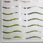 film fenêtre transparent vert gris moderne rayures ondulées translucide isolation uv explosion décoration do