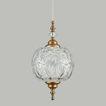 suspension lumineuse verre transparent gravé classique câble interrupteur 4000k 3000k 6000k chambre salle bain