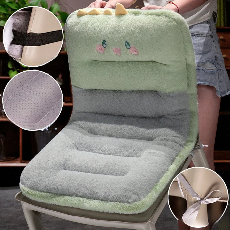 coussin chaise mousse mémoire forme peluche panda confortable anti décubitus animé doux vert marron