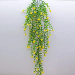 plantes suspendues artificielles fleurs vert rose blanc modernes extérieures