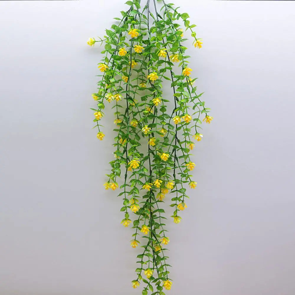 plantes suspendues artificielles fleurs vert rose blanc modernes extérieures