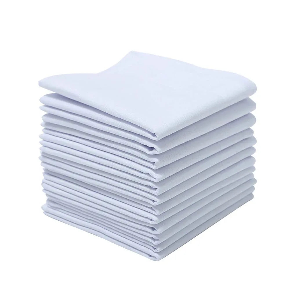 serviettes coton blanc 40x40cm classiques table restaurant mariage festives