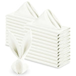 serviettes satinées or blanc rose pâle unies classiques maison restaurant soirée 50x50cm