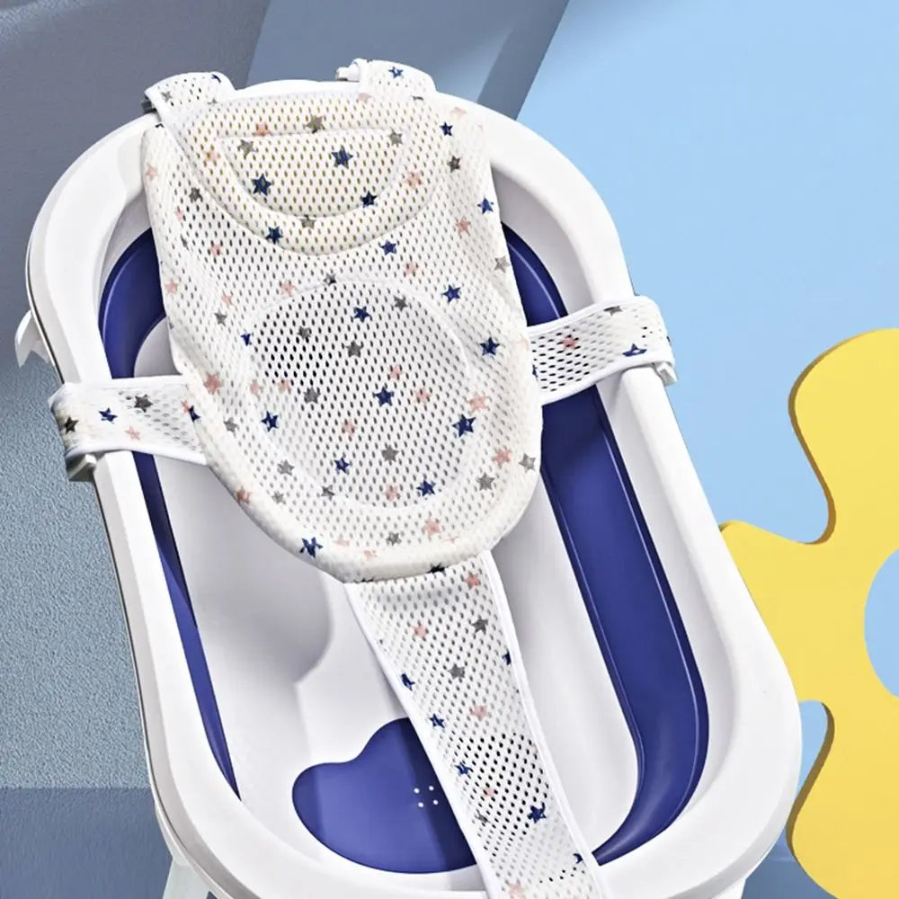 filet bain bébé étoiles blanc bleu rose clips moderne confortable sécurité antidérapant tissu