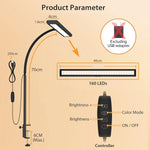 lampe led flexible réglable noir blanc moderne minimaliste interrupteur bouton poussoir