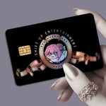 stickers carte bancaire laser waterproof antiusure dessin animé mascotte mignonne adhésifs rembourrables sans résidu