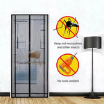 rideau porte aimants noir maille fine anti insectes moderne 80x210cm 90x210cm 100x210cm 110x210cm 120x210cm
